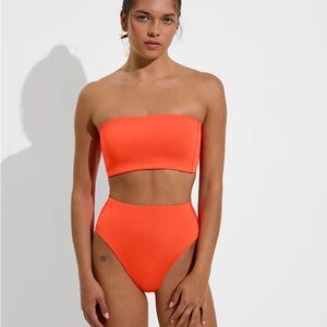 Red Orange High Rise Kini Bikini bottom